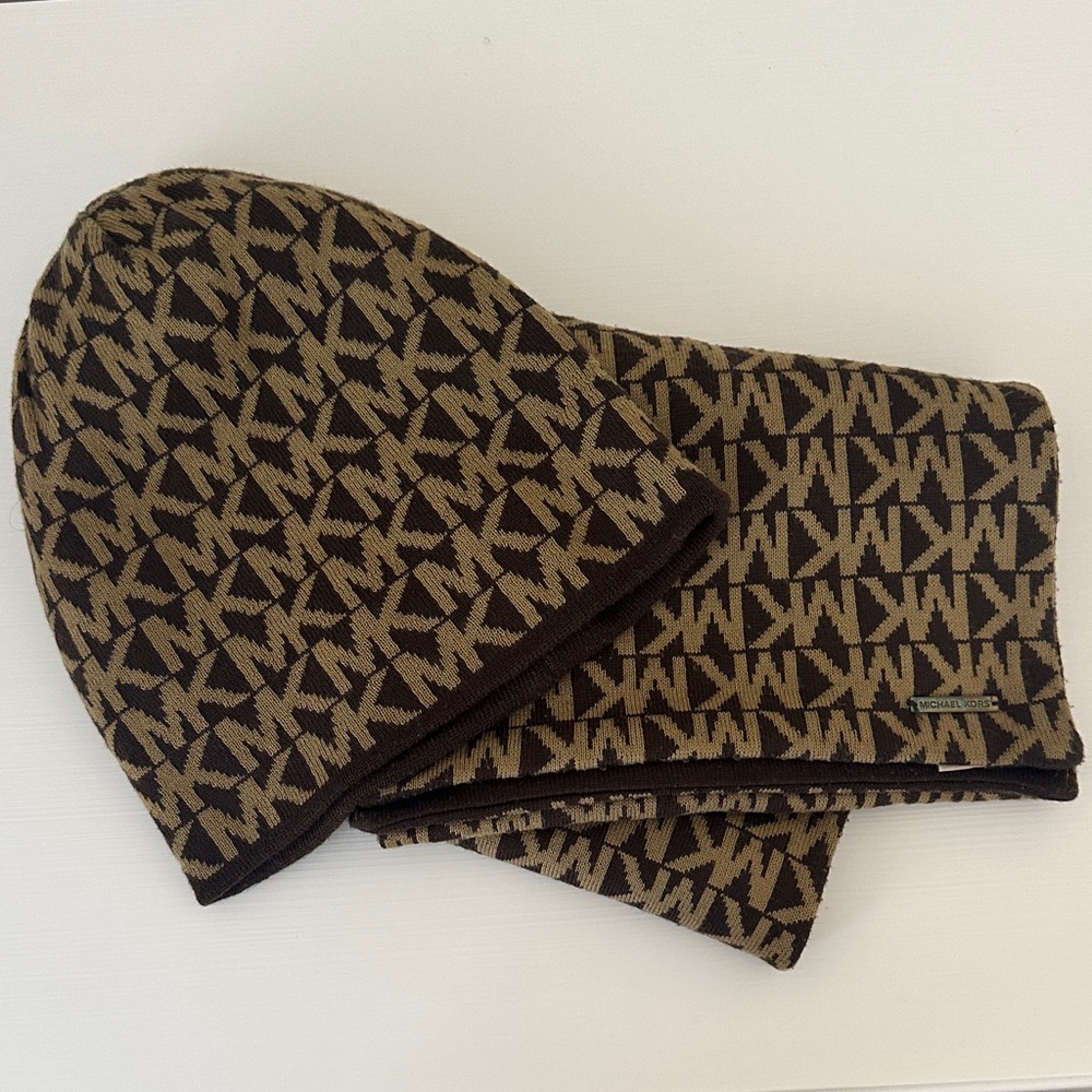 Michael Kors beanie and scarf set.